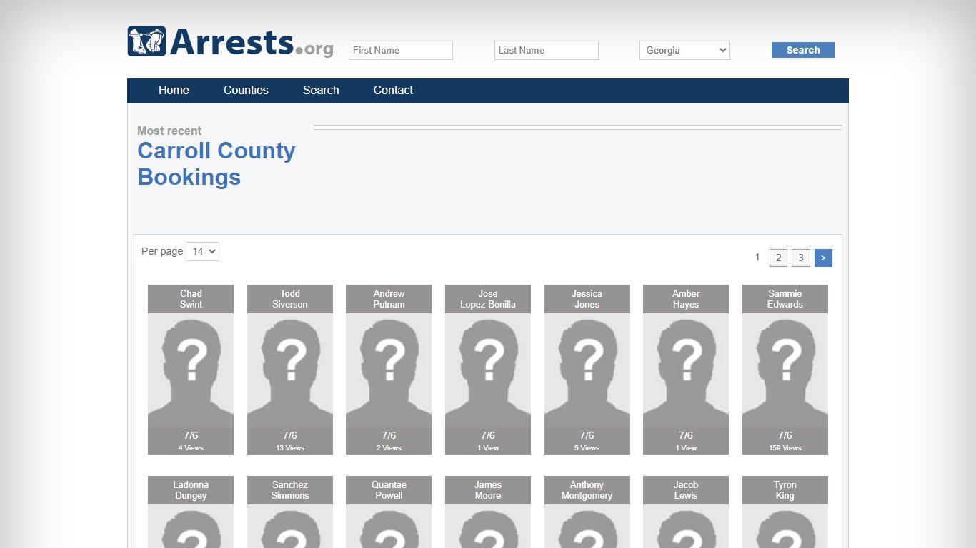 Carroll County Arrests and Inmate Search