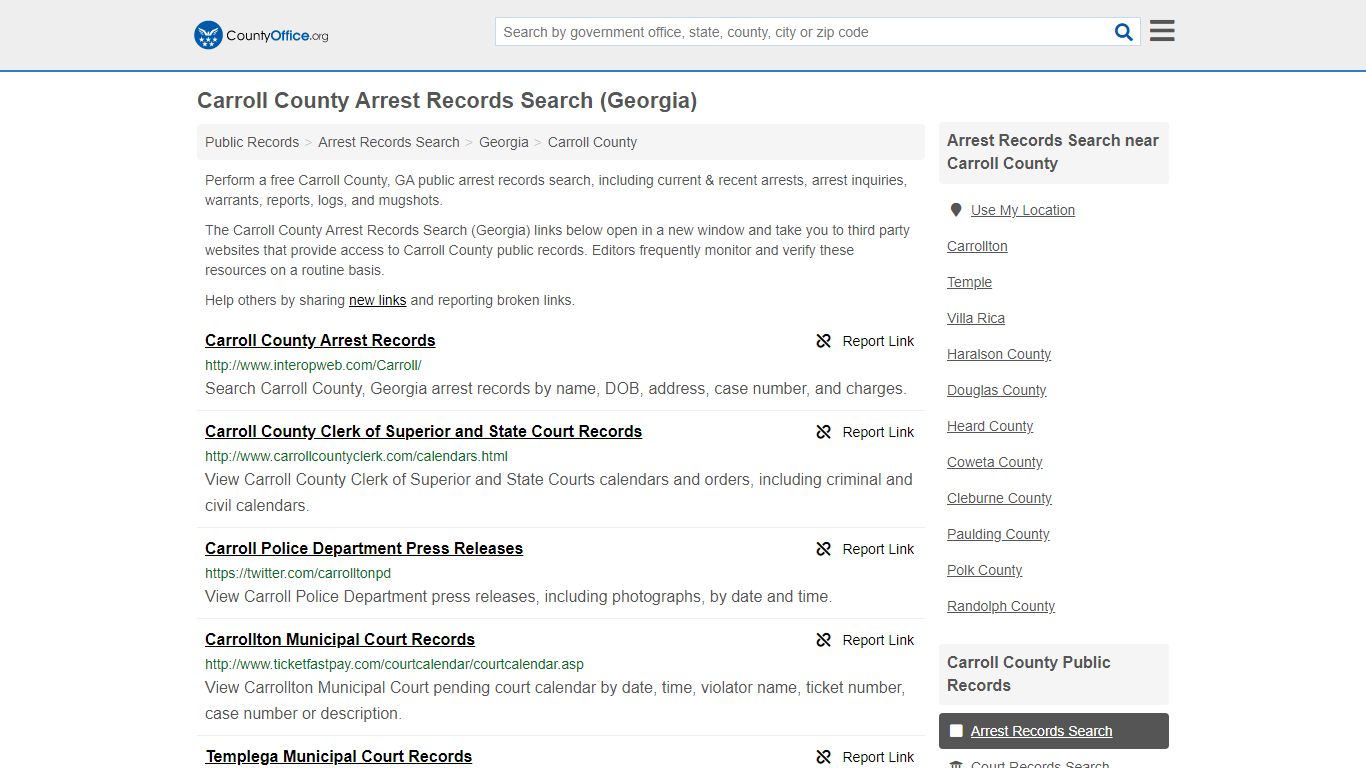 Arrest Records Search - Carroll County, GA (Arrests ...